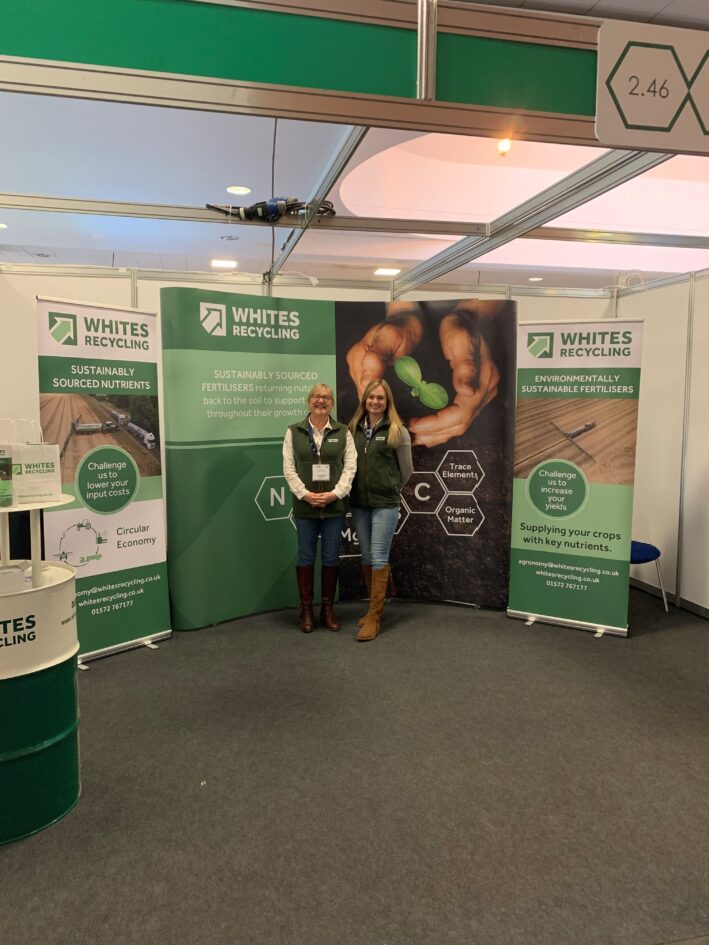 Whites Recycling exhibition stand at CropTec 2021